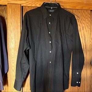 Black Dress Shirt with Pinstripes